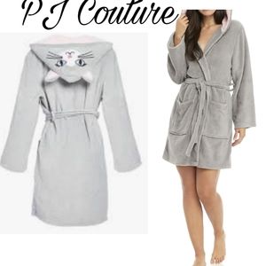 PJ Couture Cat Hooded Robe. Super soft. Sz Sm/Med