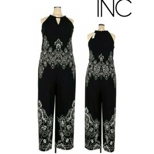 INC International Concepts Keyhole Halter Jumpsuit