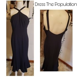 Dress the Population Tessa Halter Dress Sz Lrg