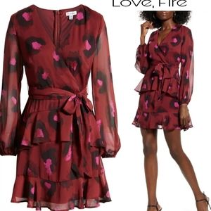 Love, Fire tiered ruffle dress.  Sz Lrg