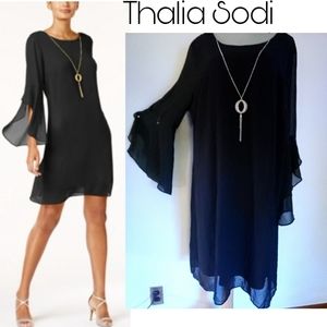 Thalia Sodi Flared-Sleeve Necklace Dress Sz XXL