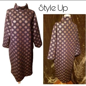 Style Up Mod jaquard polkadot dress.  Sz 16