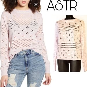 ASTR the Label Belle Pointelle Sweater Sz Med