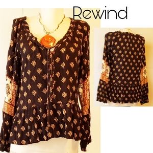 Rewind comfortable floral top. Sz Lrg