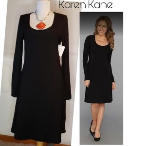 Karen Kane black long sleeve dress. Comfy Sz  Sm