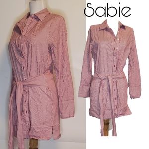 Sabie striped shirt dress. Sz Sm