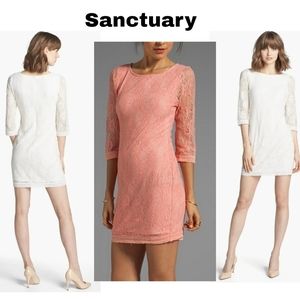 Sanctuary peach lace dress.   Sz Med