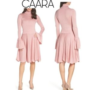 CAARA Pleated Cuff Sweater Dress. Sz SM