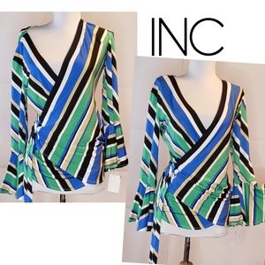 Inc colorblock wrap top. Sz XS