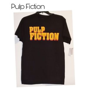 Pulp Fiction blk graphic tee. Sz Sm