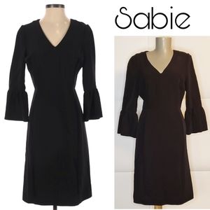 Sabie bell sleeved black dress.  Sz Sm