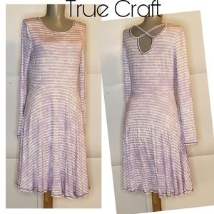 True craft striped fit/flare dress.  Sz Xl