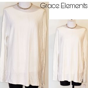 Grace Elements cream colored knit. Sz Lrg