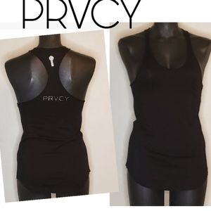 PRVCY black racerback tank. Sz Sm. Stretch