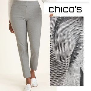 CHICO SOPHIA HOUNDSTOOTH SLIM ANKLE PANTS

Sz 8r