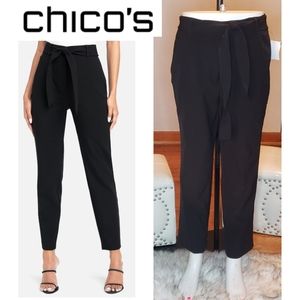 Chico's blk paperbag ankle pants. Sz 12