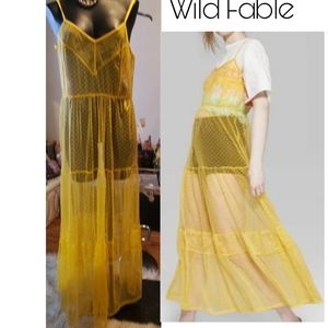 Wild Fable sheer panel tank maxi boho dress