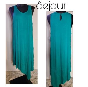 Sejour plus size assymetrical jersey dress.  Sz 3x