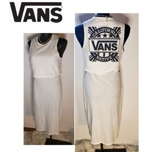 VANS black/white popover T-shirt dress. Sz Sm