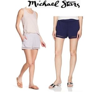 Michael Stars ladder trim white shorts.  Sz Med