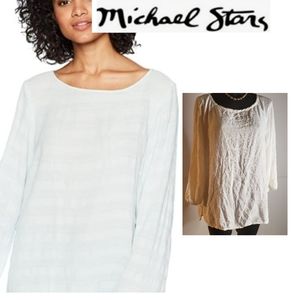 Michael Stars 100% rayon tonal textured top