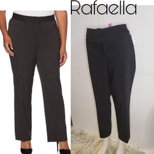 Rafaella slim ankle CURVY blk pants.