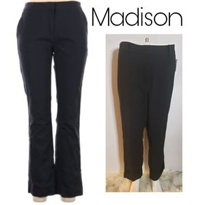 Madison blk trouser fit pants. Big cuffs. Sz 14