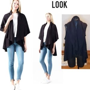 Look By M Women's Basic Shawl Vest