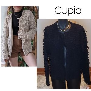 Cupio shag cardigan sweater.  Sz Lrg