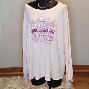 Free Press "Trouble Maker" long sleeve top. Sz XL