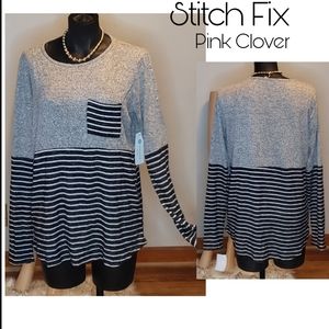 Stitch Fix Pink Clover knit sweater.  Sz  Med.