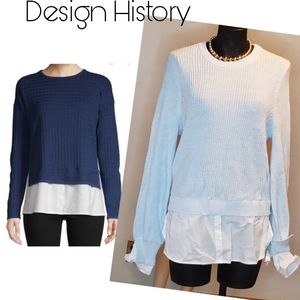 Design History Mixed-Media Sweater.  Sz Med