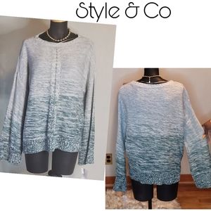 Style & Co. cable knit sweater.  Sz Lrg