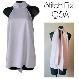 STITCH FIX Q&A ~ LAVENDER  HALTER TOP WITH TIE. Sz Lrg