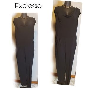 Expresso drape neckline jumpsuit. Sz XL.