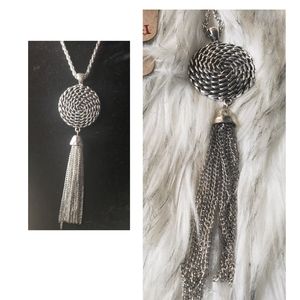 Ruby Rd. antique silver tassle chain.  New