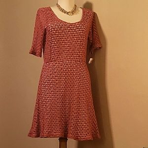 Maison Jules net skater dress. Size M