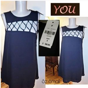 LF Boutique "YOU" lace-up mini dress. Sz Small.