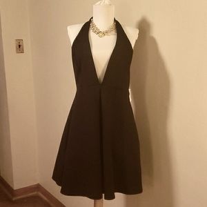 Silence & Noise black halter skater dress. Size Lg