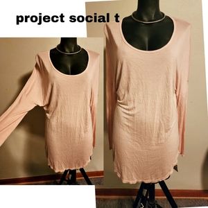 UO Project Social T pink tee shirt dress / long shirt.  Sz Sm & Med