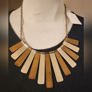 Vintage slvr/brass necklace