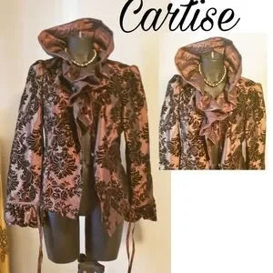 Cartise Velvet/Dupioni Jacket. Sz 16. Beautiful