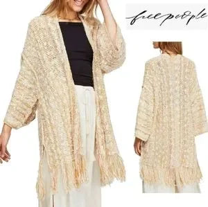 Free People Lucia Cardigan Saffron Beige Size XS. NWTs MRSG $148