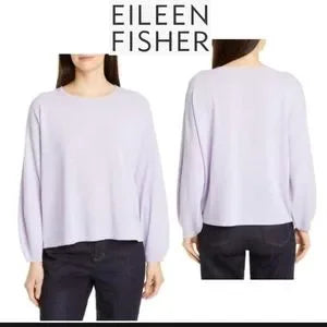 Eileen Fisher Round Neck Box Washable Wool Sweater -Wistr. Sz XL. NWTs. $248