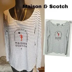 Scotch & Soda (Maison Scotch) long sleeve top. Sz Lg