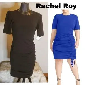 Rachel RoyShort Sleeve Ruched Scuba Crepe Dress. Sz Sm