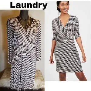 Laundry faux wrap dress.  Sz Lrg