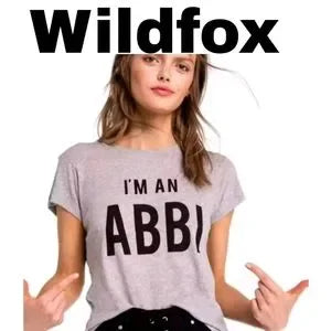 Wildfox "I'm An Abbi" Graphic T-shirt NWT Sz Lrg