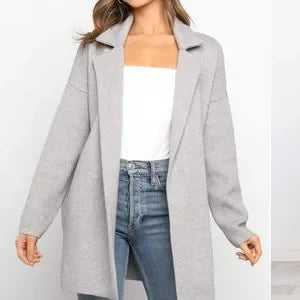 F&F Boucle Coatigan. New.  Gray.  Sz 6