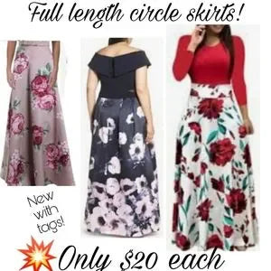 💥Floral circle maxi skirt. $20